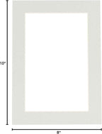 8x10 Mat Bevel Cut for 5x8 Photos - Acid Free Grey Precut Matboard - For Pictures, Photos, Framing - 4-ply Thickness