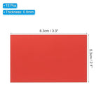 PATIKIL 2.1x3.3 Inch Anodized Aluminum Sheet Metal, 15Pcs Laser Plates Engraving Blanks 0.5MM Thin Rectangle for Crafting DIY House Laser Engraving, Red