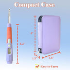 Yarniss Crochet Hooks with Counter 2.0mm-14.0mm,18 Size Digital Counting & Lighted Crochet Hooks Set with Case