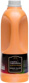 Creative Inspirations Acrylic Paint - Orange Yellow - 1.8 Liter - Smooth & Creamy Consistency, Vibrant Pigmentation, Great Coverage for Artists - Clean Up with Soap & Water