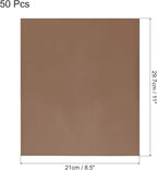 MECCANIXITY 50 Pack Toner Reactive Foil ,Deco Foil Transfer Sheets 8.5"x11" A4 Hot Foil Paper for Laser Printer Scrapbooking Heat Transfer DIY Craft,Coffee