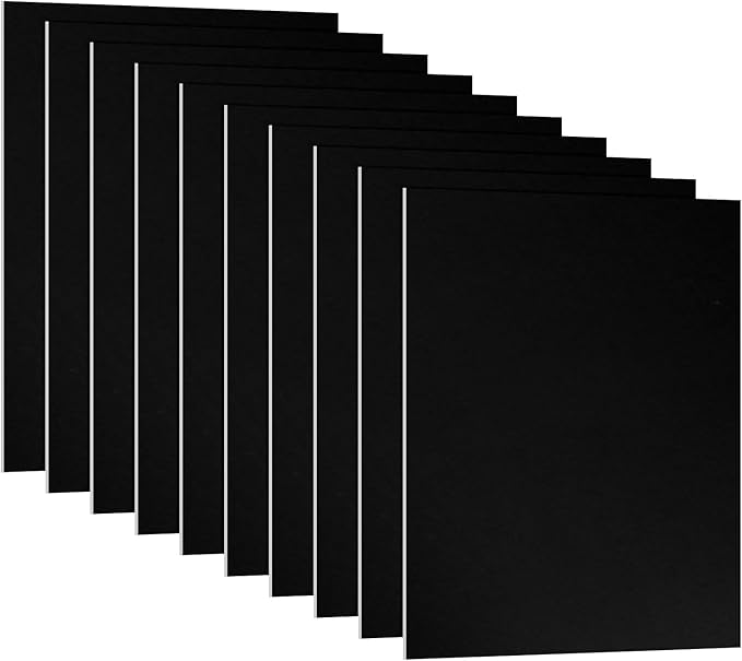 PATIKIL 7x5x1/32inch Anodized Aluminum Sheet, 10Pcs Metal Rectangle Aluminum Plate 0.8mm Thick Engraving Blanks for Laser Engraving DIY Decorative Crafting Home Decoration, Black