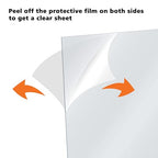 Egofine Plexiglass Sheets Acrylic Sheets 4 Pack of 8x8’’ 0.04 Thick Clear Plastic Cast Transparent Plexi Glass for Crafting Projects, Replacement Picture Frame Glass, DIY Display, Easy to Cut