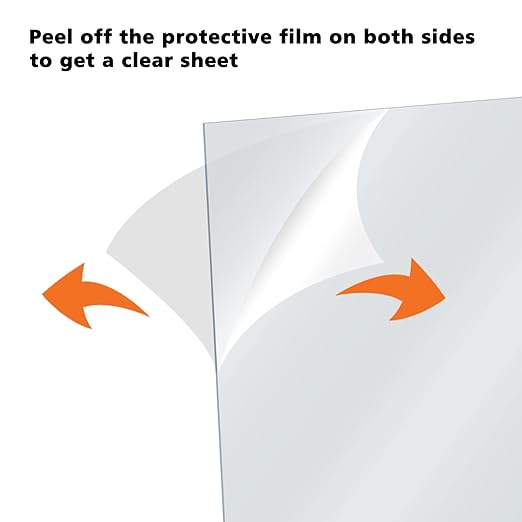 Egofine Plexiglass Sheets Acrylic Sheets 12 Pack of 8.5x11’’ 0.04 Thick Clear Plastic Cast Transparent Plexi Glass for Crafting Projects, Replacement Picture Frame Glass, DIY Display, Easy to Cut
