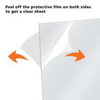 Egofine Plexiglass Sheets Acrylic Sheets 6 Pack of 11x14’’ 0.04 Thick Clear Plastic Cast Transparent Plexi Glass for Crafting Projects, Replacement Picture Frame Glass, DIY Display, Easy to Cut