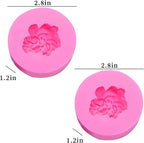 Wehous 2PCS Carnation Flower Candle Molds, 3D Flower Fondant Chocolate Cake Cupcake Topper Decoration Mold, Cute Floral Epoxy Resin Candle Soap Wax Concrete Polymer Clay Casting Craft Mould