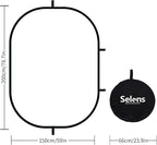 Selens Oval Light Diffuser, 59x78in/150x200cm Collapsible Pop-up Soft Light Diffusion with Portable Carrying Bag for Outdoor Photo Studio Lighting Video Live Streaming