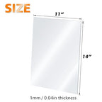 Egofine Plexiglass Sheets Acrylic Sheets 4 Pack of 11x14’’ 0.04 Thick Clear Plastic Cast Transparent Plexi Glass for Crafting Projects, Replacement Picture Frame Glass, DIY Display, Easy to Cut