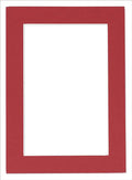 Poster Palooza 8x10 Mat Bevel Cut for 5x8 Photos - Acid Free Deep Red Precut Matboard - for Pictures, Photos, Framing - 4-ply Thickness