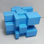 TANCH SS Mirror Speed Cube 3x3 Stickless Dysmorphism Magic Cube Puzzle Toy Blue