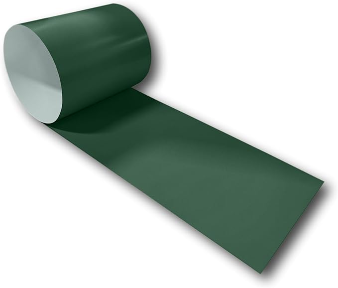Eagle 1-24 Gauge KYNAR 500 Sheet Metal Flashing Rolls-10 FT Long-Heavy Duty-Commercial Grade-Roofing Flashing, Fascia Cover, Coping Cap-Multiple Sizes (6" x 10 FT, Classic Green)