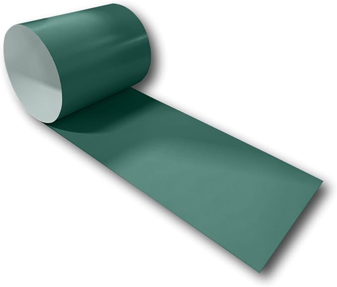 Eagle 1-24 Gauge KYNAR 500 Sheet Metal Flashing Rolls-10 FT Long-Heavy Duty-Commercial Grade-Roofing Flashing, Fascia Cover, Coping Cap-Multiple Sizes (6" x 10 FT, Teal)