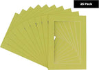 5x7 Mat for 8.5x11 Frame - Precut Mat Board Acid-Free Pistachio Green 5x7 Photo Matte For a 8.5x11 Picture Frame, Premium Matboard for Family Photos, Show Kits, Art, Picture Framing, Pack of 25 Mats