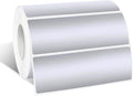 1" x 3" Silver Thermal Label Stickers,Waterproof Thermal Printer Sticker Labels for Gift Wrapping, Self-Adhesive Name Price Tag DIY Custom Logo Design (500 pcs,Silver)