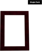 8x10 Mat Bevel Cut for 5x8 Photos - Acid Free Dark Red Suede Precut Matboard With Backing Board and Crystal Clear, Self Seal Photo Mat Bag - For Pictures, Photos, Framing - 4-ply Thickness