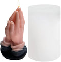 3D Hands Folded for Prayer Candle Silicone Mold Scented DIY Reisn Mold Gypsum Mould for Praying Blessing Candle Making Resin Soap Gifts Wax Aromatherapy Craft Supplies Home Halloween Decor