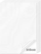 20 Sheets Holographic Sticker Paper,8.5x11 Inch Clear Printable Vinyl Sticker Papers,Self-Adhesive Waterproof for Inkjet/Laser Printer（Clear）