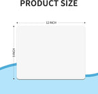 Set of 12 Small White Board Dry Erase Boards Classroom Pack 9" x12” Double Sided Personal Whiteboards for Students Teachers School Supplies Lapboards Mini Whiteboard Erasers Incl and Colors Pens