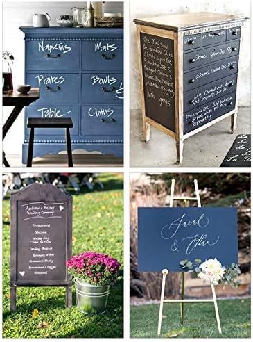 Chalkboard Blackboard Paint - Brush on Wood, Metal, Glass, Wall, Plaster Boards Sign, Frame or Any Surface. Use with Chalk Pen Wet Erase, Non-Toxic - Matte Finish [Orange] - (8.5oz Cover 32 sf)