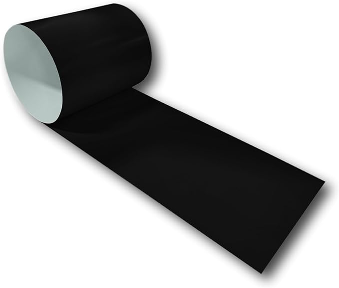 Eagle 1-24 Gauge KYNAR 500 Sheet Metal Flashing Rolls-10 FT Long-Heavy Duty-Commercial Grade-Roofing Flashing, Fascia Cover, Coping Cap-Multiple Sizes (24" x 10 FT, Deep Black)
