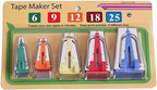 YICBOR Fabric Bias Tape Maker Tool, 5in1, Sewing Quilting, 6mm 9mm 12mm 18mm 25mm, Multicolour, Tape Maker Tool Set