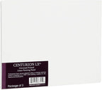 Centurion All-Media Primed Linen Panels - 6x8 3 Pack - 11oz Universal Primed Canvas Boards for Painting, Mounted on MDF Wood, Non-Warping, Ideal for Artists, Professionals, and Painters