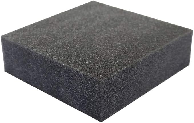 FoamRush 6" x 24" x 24" Charcoal High Density Upholstery Foam Cushion, Upholstery Sheet, Foam Padding, Seat Replacement, Wheelchair Seat & Chair Cushion Replacement, Square, Made in USA