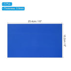 PATIKIL 6x10 Inch Anodized Aluminum Sheet Metal, 5Pcs Laser Plates Engraving Blanks 0.5MM Thin Rectangle for Crafting DIY House Laser Engraving, Blue