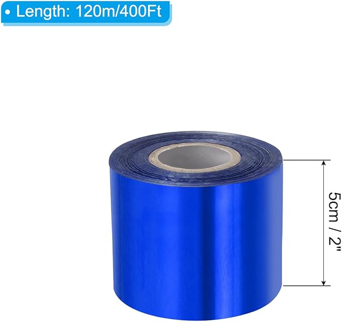 PATIKIL 2"x400Ft Hot Stamping Foil Paper, Heat Transfer Hot Stamping Paper Foil Roll for Leather DIY Logo Decor Craft Gift Package Scrapbook Card, Sky Blue