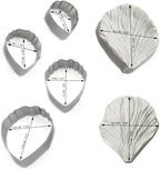 4pcs Stainless Steel Peony Cutter 2pcs Gumpaste Peony Silicone Veining Mold Gum Paste Peony Fondant Flower Molds for Sugarcraft Cake Decorating Candy Polymer Clay