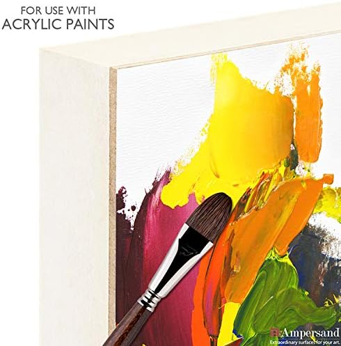 Ampersand Art Supply Wood Gesso Art Painting Panel: Canvas Texture, 1.5 Inch Cradle, 16" x 16"