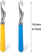 LUNARM 2 Pcs Tracing Wheel Sewing Tool, Plastic Handle Needle Point Tracing Wheel, Random Color Tracing Wheel Sewing Tool, Professional Stitch Marking Spacer for Arts and Leather Crafts