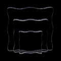3-Piece Clear Acrylic Stamp Blocks - Wavy Blocks with Grid Lines for Scrapbooking Crafts
