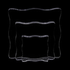 3-Piece Clear Acrylic Stamp Blocks - Wavy Blocks with Grid Lines for Scrapbooking Crafts