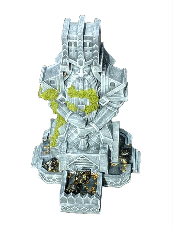 Dwarven 3D Printed Dice Tower - Baldur's Shrine by Unchained Games - Mythic Roll - Carve Your Fate in Stone with Ancestral Echoes and Valor! (27.) Silk-Purple)