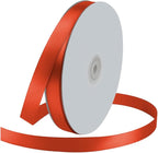 5/8" Wide x 100 Yards Single Face Polyester Satin Ribbon, Satin Ribbon for Crafts, Gift, Hair Bows, Wedding Party Decoration, Bow Making & Other Projects (Autumn Orange)
