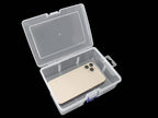 6-Piece Clear Plastic Storage Box with Snap-Tight Latch - Organizer Container for Pencils, Puzzles, Small Toys, Jewelry Making & Sewing Crafts (Small Size)