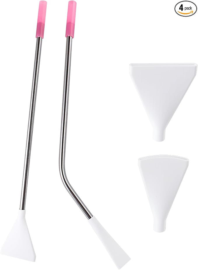 Stainless Steel Straw Blow Nozzles Set for Acrylic Paint Pouring Tools, Pour Painting Supplies for Fluid Art Bloom and Dutch Pour Techniques 4 Set