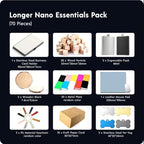 LONGER Ray5 mini 2.5W Laser Engraver with 70 Pcs DIY Material Package, 12000mm/min High-Speed Cutter for Wood, Metal, Acrylic, Leather, DIY CNC, 130x140mm Engraving Area, WiFi, Emergency Stop Safety