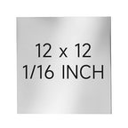 304 Stainless Steel Sheet - 12" X 12" X 1/16" Thin Stainless Steel Plate 1/16 Inch Thickness with Protective Film Metal Sheets Shim Stock for Kitchen DIY Crafting (305 x 305 x 1.6 mm)