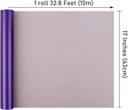 NESCCI Deep Purple Matte Wrapping Paper,Solid Color Pearly-Lustre Paper,Gift Wrapping Paper,Perfect for Wedding,Valentine's Day,Birthday, Christmas,Baby Shower,DIY Bouquet (17 Inches X 32.8 Feet)
