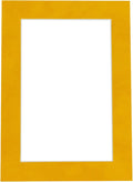 8x10 Mat Bevel Cut for 5.5x8.5 Photos - Acid Free Bright Yellow Precut Matboard - For Pictures, Photos, Framing - 4-ply Thickness