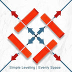 Tile Leveling System Clips 1/16" Tile Leveler Clips 1.5mm 2000 Pcs DIY Tile Leveler Spacers for Professional Ceramic Tile and Stone Installation