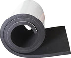 Closed Cell Neoprene Foam Rubber Sheet with Adhesive - 60 x 16 x 1/2 Inch Multi-Function Insulation, Soundproofing, and Weatherproof Foam Padding Easy Cut DIY, Black