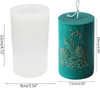 3D Cylinder Pine Cone Candle Mold,Silicone Clay Soap Mould for Making Soy Wax Beeswax Candles Handmade Art Craft