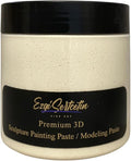 3D Sculpture Painting Paste|Texture Paste|Decorative Plaster|Ready to Use|Unique Colors|Ideal for Artwork|Stencil|Flowers|Texture|Art Relief| 6 oz (Off White)