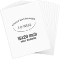 AUEAR, 10 Pack 16x20 Uncut Matte Boards White Photo Mat Board Great for Picture Framing, Print, Artwork