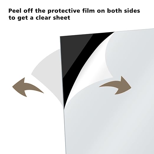 Egofine 4" x 6" Black Plexiglass Sheets 6 Pack 0.04 Inch Cast Acrylic Sheet Thick for DIY Craft Projects, Painting, Photography, Sign, Display Stand, Home Decor, Easy to Cut