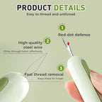 2 in 1 Needle Threader Seam Ripper, Upgraded Sewing Kit Tool for Needle Threading and Seam Removal, Quilting Stitching Supplies for Elderly and Sewing Enthusiasts (Green)