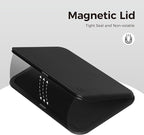 Large Stamp Pad Kit (1oz Ink Included) - 3.50"x 6.25", Magnetic Lid, Premium Quality Felt Stamp Pad (Black)